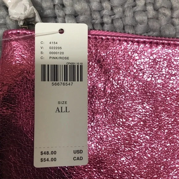 Anthropologie NWT Pink Sparkle Clutch - Picture 4 of 4